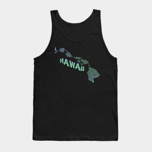 Hawaii State Outline Maze & Labyrinth Tank Top